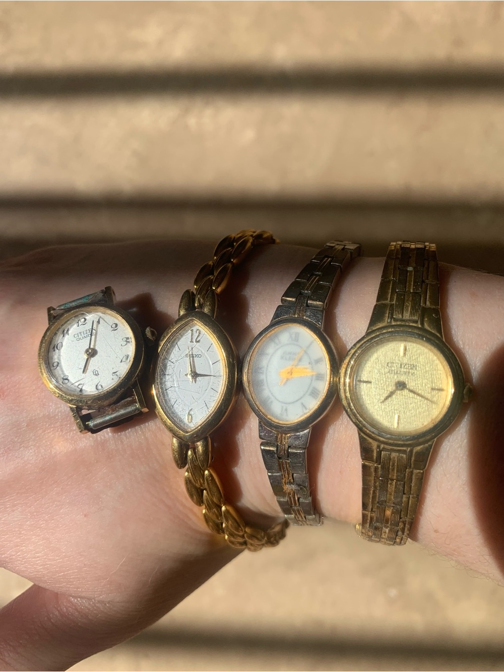 As Is Vintage Women’s Dainty Metal Wrist Watch Bundle Seiko Citizen etc - Picture 1 of 15